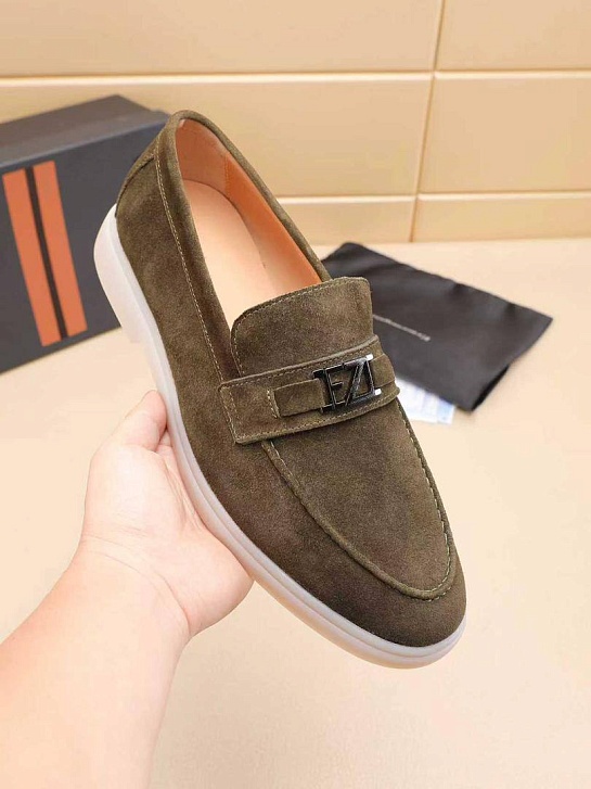 Мужские замшевые лоферы Ermenegildo Zegna