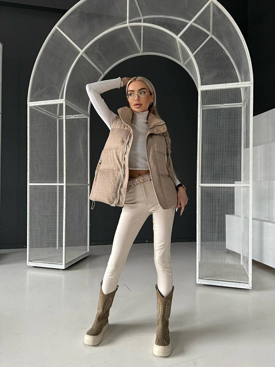 Женская бежевая жилетка Loro Piana