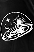 Чёрная оверсайз футболка Vetements Flat Earth
