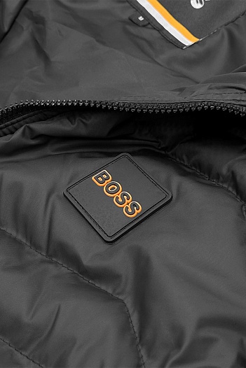 Мужской чёрный жилет Hugo Boss logo-patch   