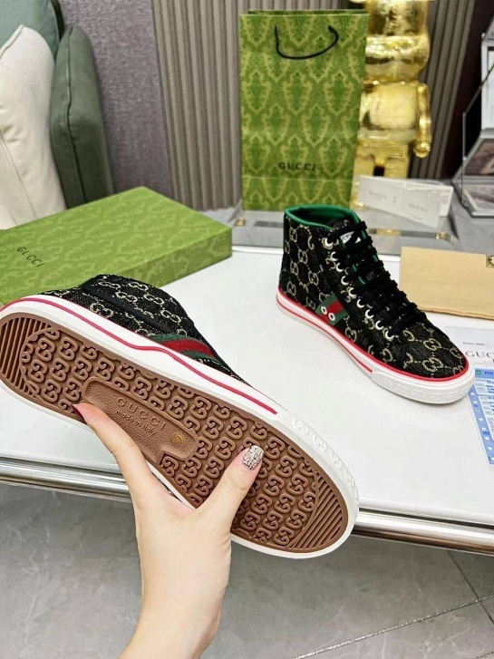 Мужские кроссовки Gucci Tennis 1977 high-top - Black