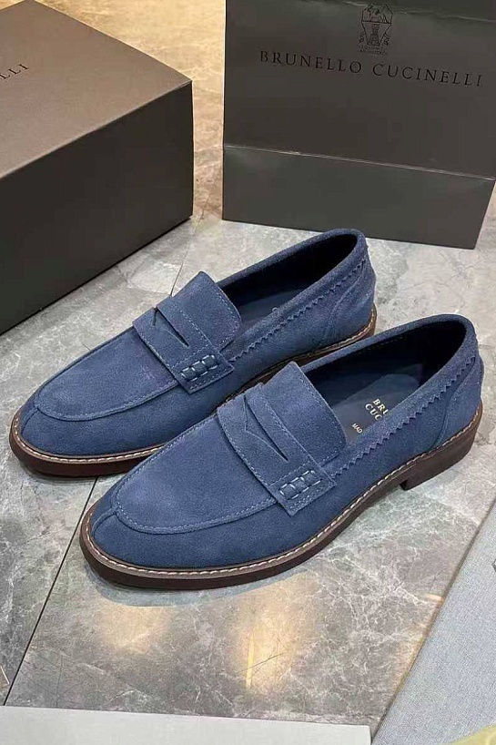 Мужские замшевые лоферы Brunello Cucinelli Premium