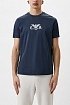 Синяя футболка Emporio Armani Milano logo-print