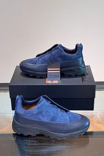 Мужские кроссовки Zegna Triple Stitch Monte - Blue   