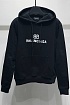 Чёрное оверсайз худи Balenciaga Pixel Logo