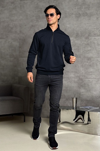 Тёмно-синяя кофта C.P. Company lens-detail   