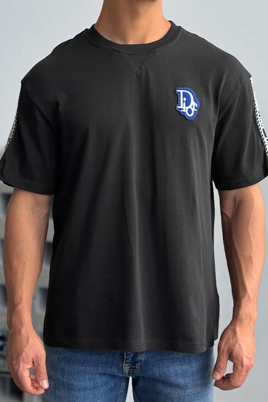 Чёрная оверсайз футболка Dior