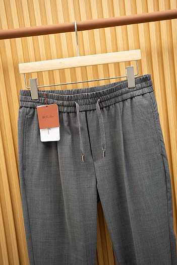 Мужские серые штаны Loro Piana Premium   