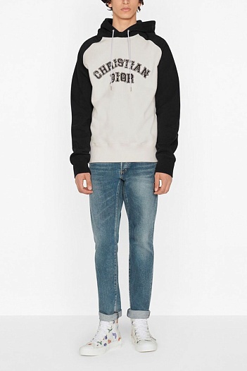 Мужское худи Dior x Kenny Scharf Crossover colorblock   