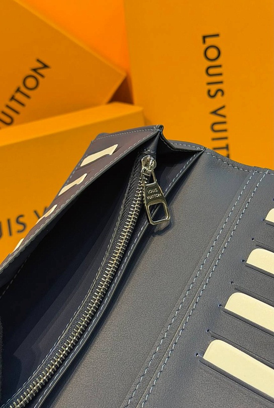 Кожаный бумажник Louis Vuitton Brazza premium 10x19x2 см