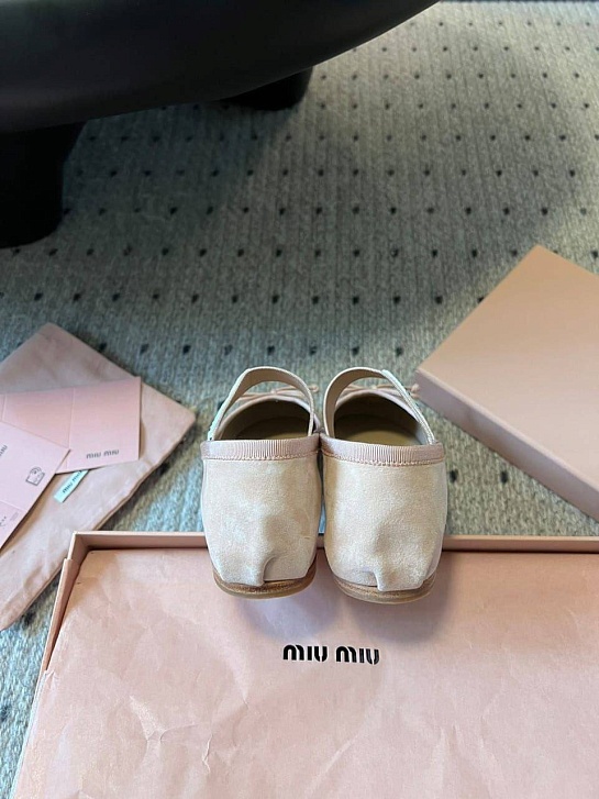 Женские замшевые балетки MIU MIU premium