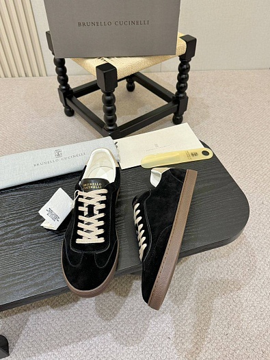 Замшевые кроссовки Brunello Cucinelli low-top - Black   