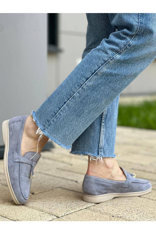 Женские замшевые лоферы Loro Piana Open Walk