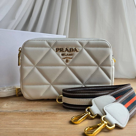 Кожаная сумка Prada Spectrum 23x16 см - Beige   