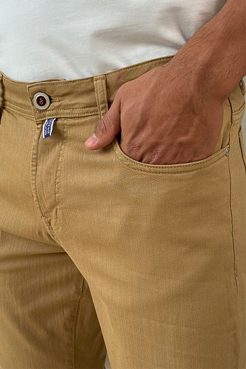 Мужские бежевые джинсы Jacob Cohen straight fit   