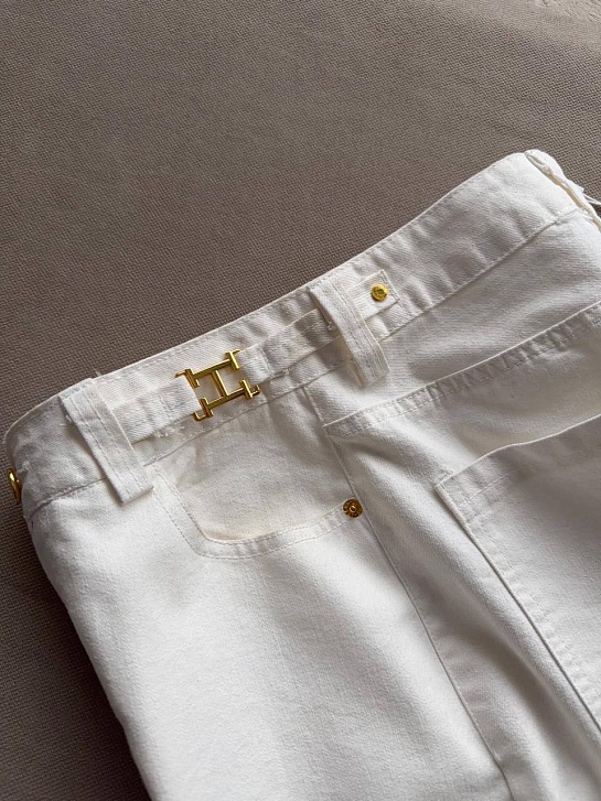 Женские джинсы Hermes premium - White