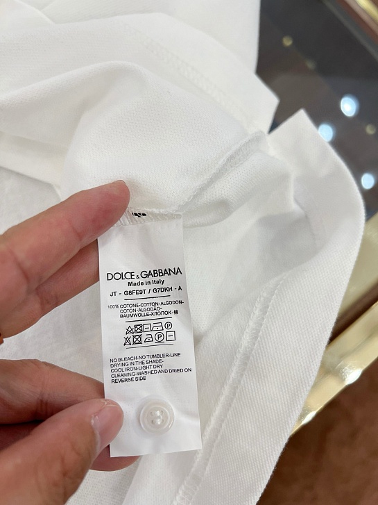 Мужское поло Dolce & Gabbana Premium - White