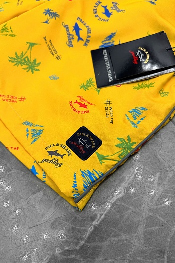 Мужские жёлтые шорты Paul & Shark "Wear the Ocean"   