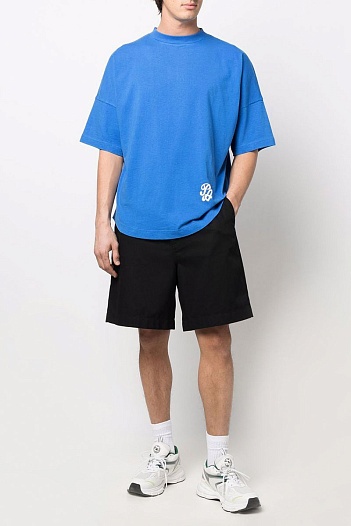 Синяя оверсайз футболка Palm Angels   