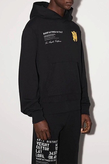 Худи чёрного цвета Amiri Military Specs Stencil   
