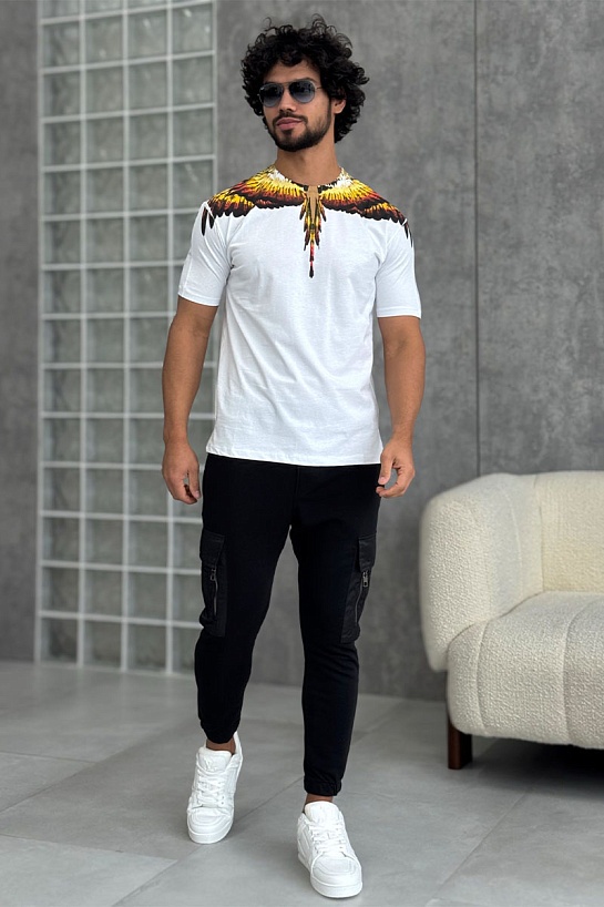 Белая футболка Marcelo Burlon County of Milan Solfolk Wings