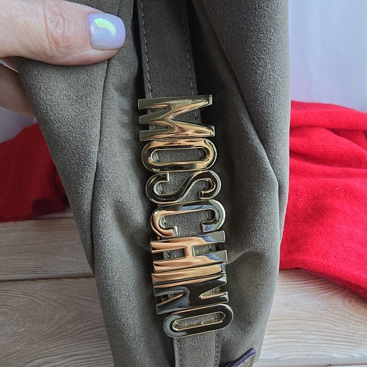 Замшевая сумка Moschino 42x31 см   