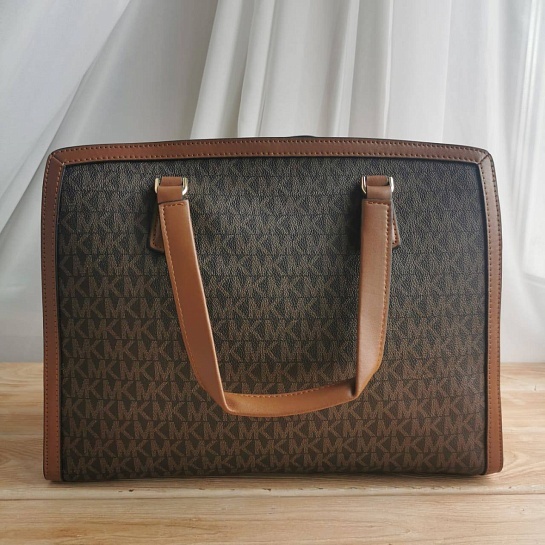 Женская сумка Michael Kors Chantal 32x24 см - Brown