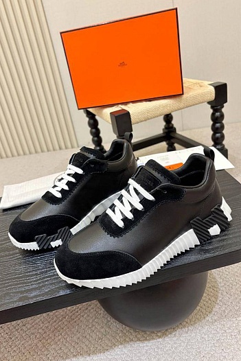 Мужские кроссовки Hermes Bouncing - Black / White   