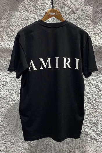 Чёрная мужская футболка Amiri logo-print   