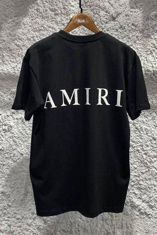 Чёрная мужская футболка Amiri logo-print