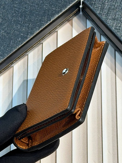Кожаный кошелёк Montblanc Continental Sartorial premium 12x9.5x2 см   