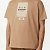 Бежевая футболка Burberry 'Sergio' applique logo