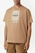 Бежевая футболка Burberry 'Sergio' applique logo
