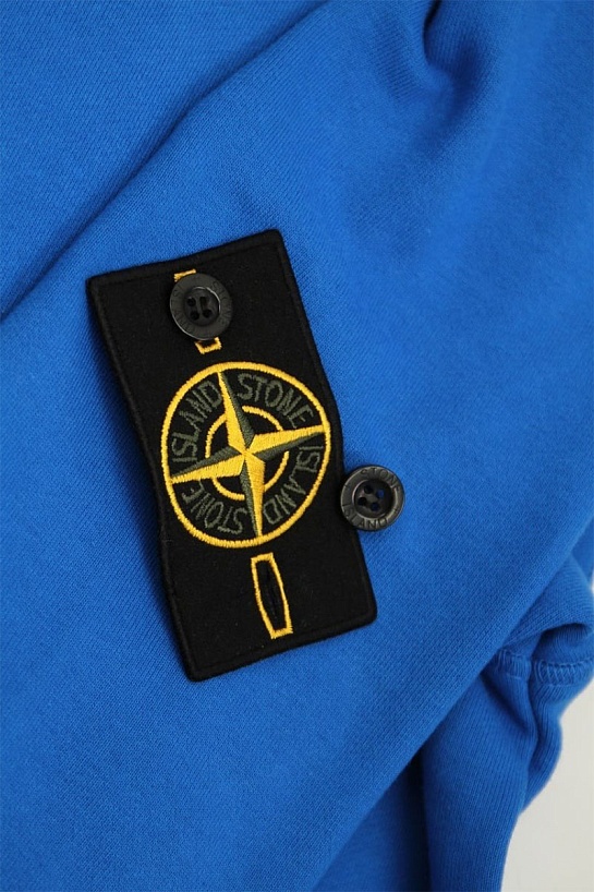 Худи белого цвета Stone Island compass-patch