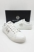 Кожаные кроссовки Philipp Plein белого цвета