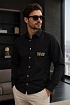 Классическая рубашка Versace Jeans Couture embroidered logo - Black