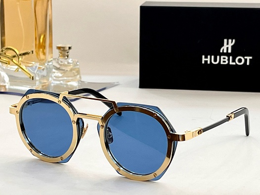 Солнцезащитные очки Hublot Round - Gold / Blue   