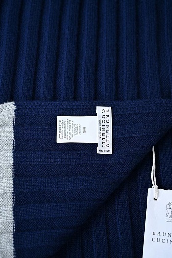 Кашемировый шарф Вrunеllо Сuсinеlli premium - Purplish Blue   