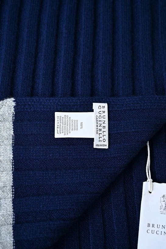 Кашемировый шарф Вrunеllо Сuсinеlli premium - Purplish Blue