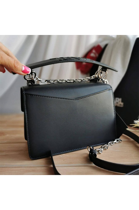 Кожаная сумка-сетчел Karl Lagerfeld Seven 21x15 см