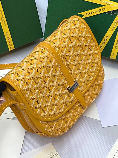 Кожаная сумка Goyard Belvedere Messenger PM premium 22x17x6 см   