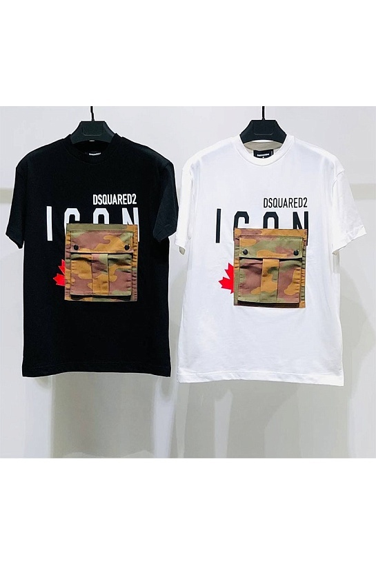Мужская футболка Dsquared2 Camo Pocket - Black