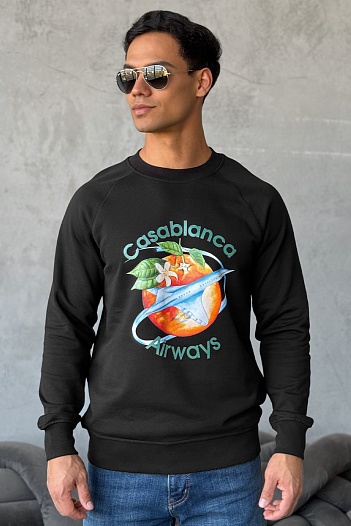 Чёрный свитшот Casablanca Orbite Autour De l'Orange   