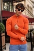 Мужской оранжевый джемпер Lacoste Zip Neck