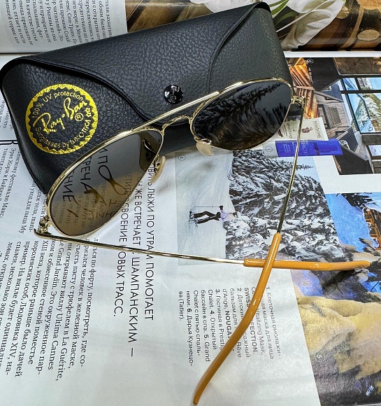 Солнцезащитные очки Ray-Ban Aviator Large Metal - Brown