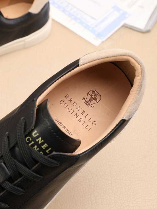 Мужские кожаные кроссовки Brunello Cucinelli