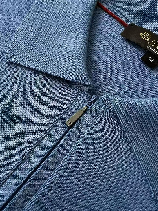 Мужское синее поло Loro Piana premium