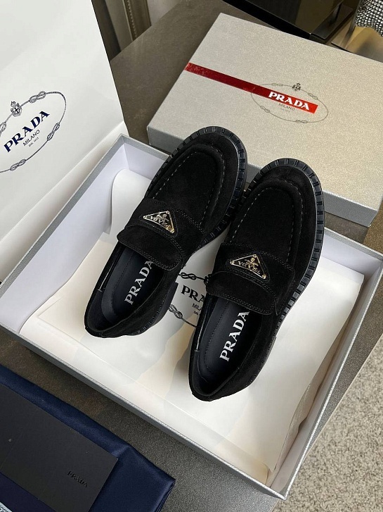 Мужские замшевые лоферы Prada premium