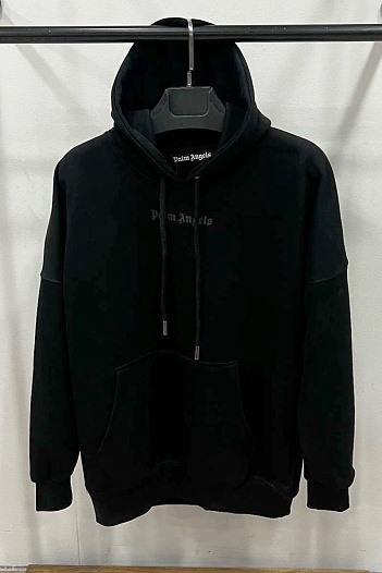 Чёрное оверсайз худи Palm Angels Classic logo-print   