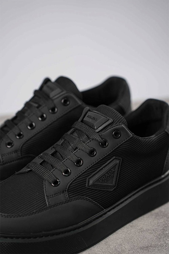 Мужские кроссовки Prada logo-plaque - Black